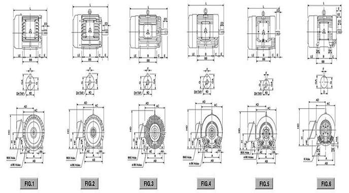 高崎臥式三相普通馬達圖文及參數說明 高崎臥式三相普通馬達圖文及參數說明