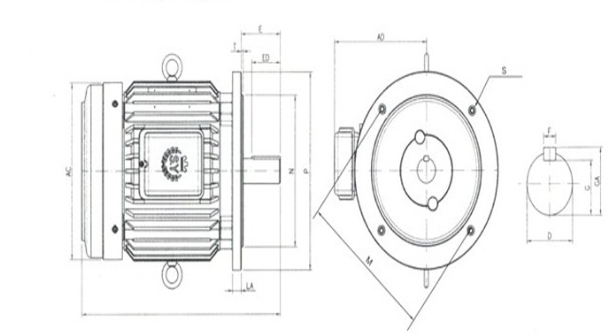 群策立式三相普通馬達圖紙