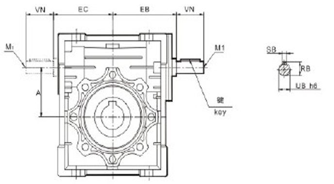 蝸輪蝸桿減速機JRST..-W系列詳細圖紙 蝸輪蝸桿減速機JRST..-W系列詳細圖紙