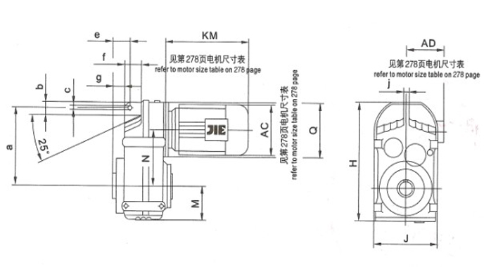 硬齒面減速機JRTF系列詳細尺寸圖 硬齒面減速機JRTF系列詳細尺寸圖