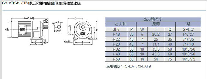 二代臥式標準/縮框單相鋁殼剎車馬達減速機